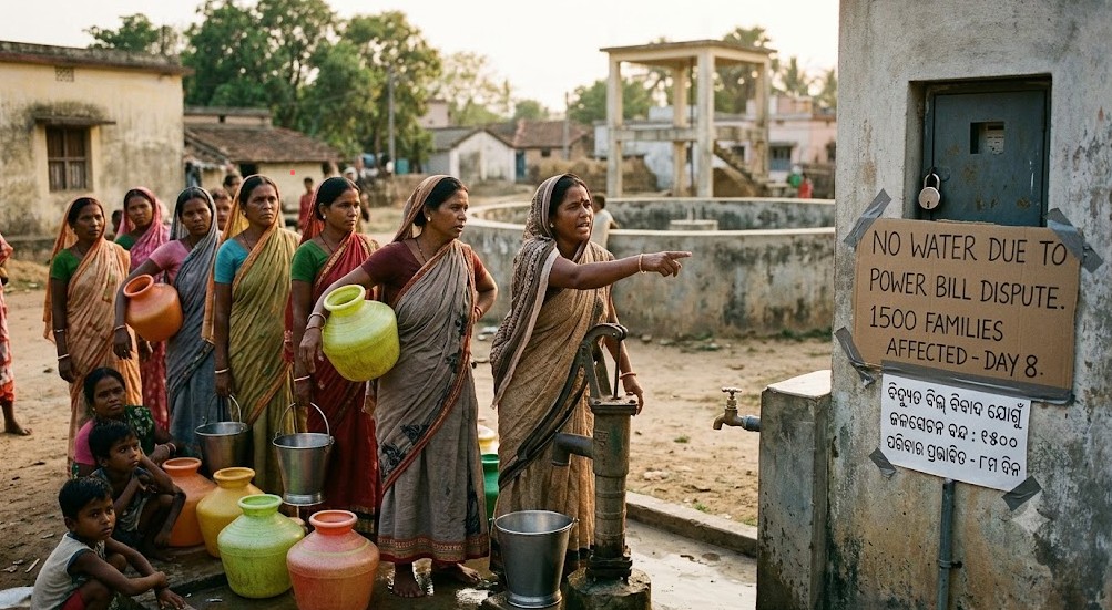 Power Bill Dispute Leaves 1,500 Kendrapara Families Without Drinking Water for Eight Days
